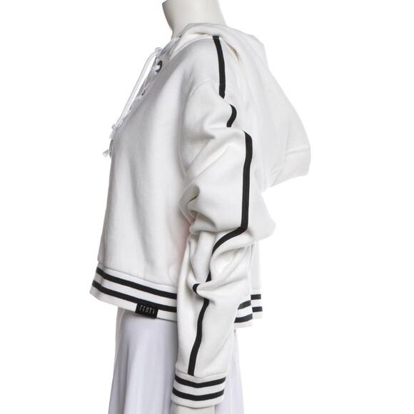 Rising Sun Lace Up Oversize Crop Hoodie XS - Picture 6 of 6